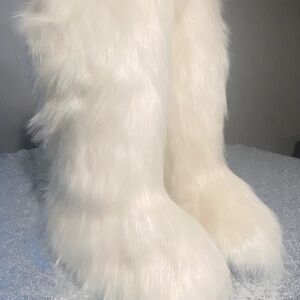 White Custom Knee Boots size 7.5,8,8.5,9
